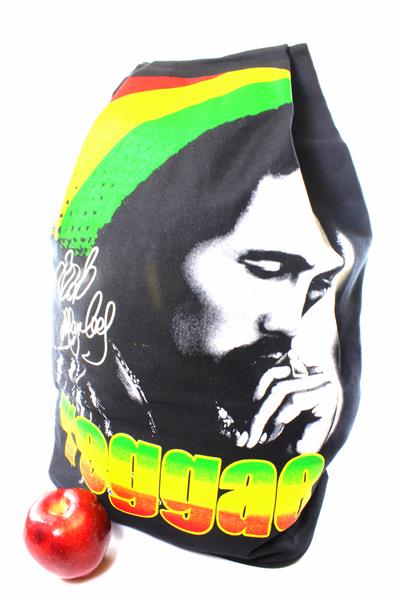 Sac à Dos Zip Sécurité Noir Image Bob Marley Songeur