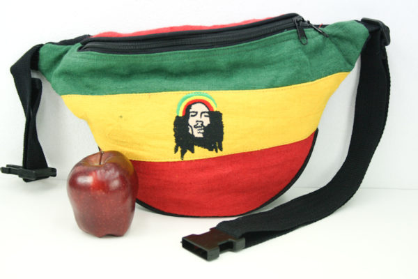 Sac Banane Couleurs Rasta Tête Bob Marley