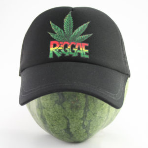 Casquette Reggae Noire Feuille Marijuana