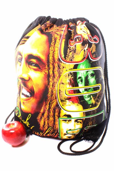 Sac à dos Sport Fermeture Corde  Imprimé Bob Marley Reggae Star