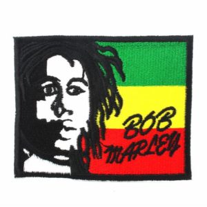 Ecusson à Coller ou à Coudre Visage Bob Marley Drapeau Rasta