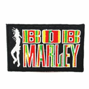 Écusson Brodé Bob Marley Rayures Rasta Danseur Dreadlocks