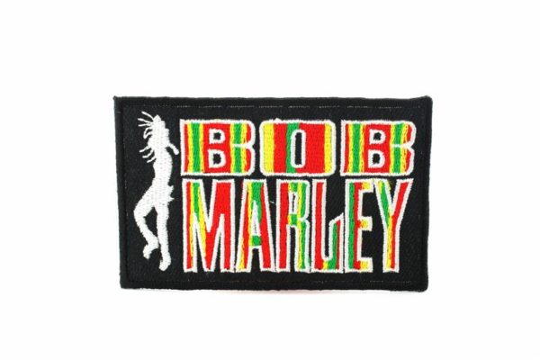 Écusson Brodé Bob Marley Rayures Rasta Danseur Dreadlocks