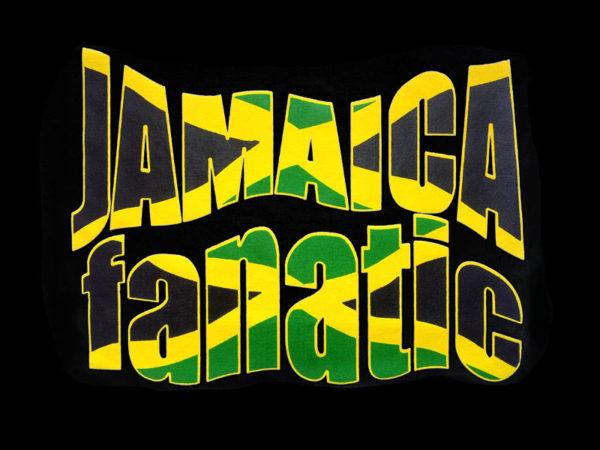 TEE-SHIRT DRAPEAU JAMAICAIN JAMAICA FANATIC NOIR
