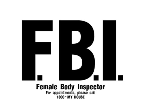 TEE-SHIRT FBI BLANC FEMALE BODY INSPECTOR