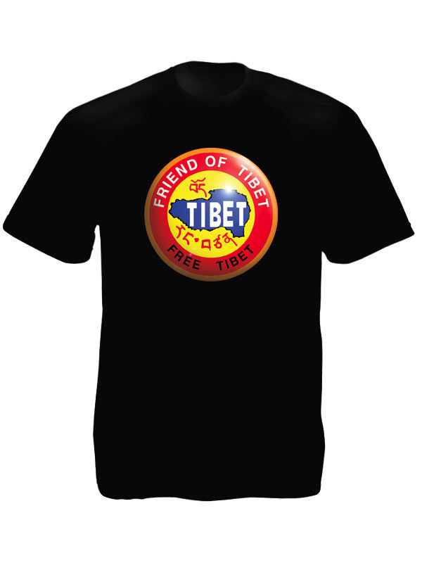TEE-SHIRT FREE TIBET LIBEREZ LE TIBET NOIR