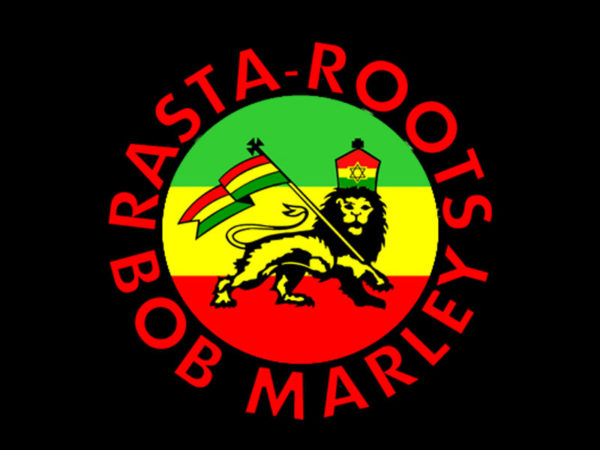 TEE-SHIRT RASTA ROOTS BOB MARLEY LION NOIR